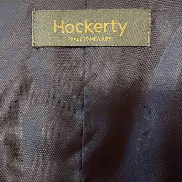 HOCKERTY Made to Measure BLUE Checked Striped WAISTCOAT VEST Men’s 46! - Picture 4 of 5